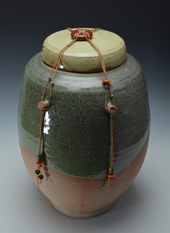 Tall Tied-Down Ginger Jar View 2