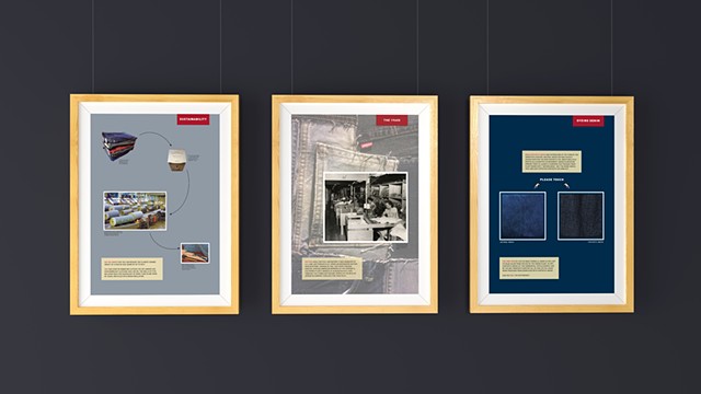 proposed exhibit panels for levi strauss & co. museum