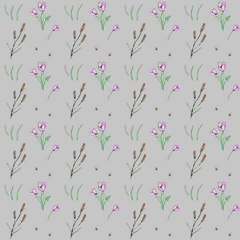 lavender + poppy - pebble