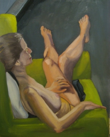 female nude in chair.