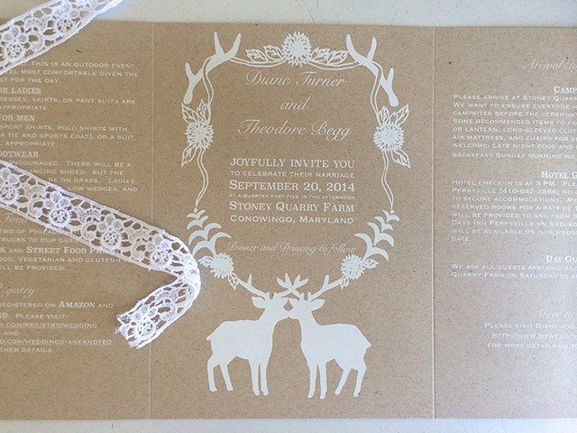 custom designed wedding invitation.