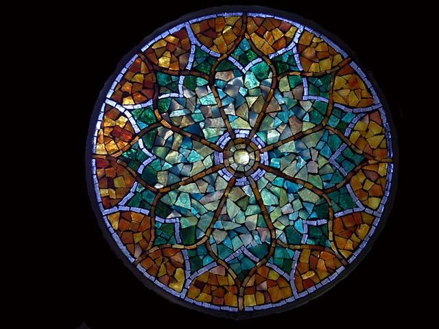 Stained Glass Mosaic Mandala Arabian Night by David Chidgey