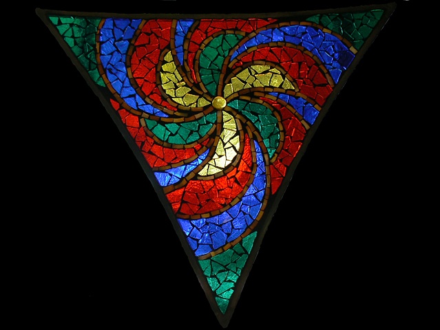 Fiesta Whirligig Mosaic Mandala by David Chidgey