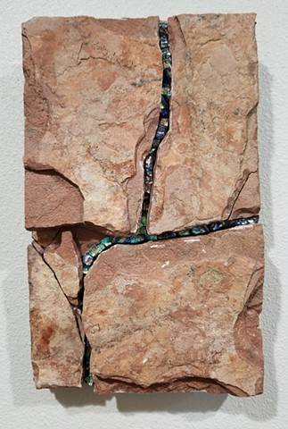 Canyon, Opal Canyon, stone mosaic, mosaics, David Chidgey, Art Glass Mosaics
