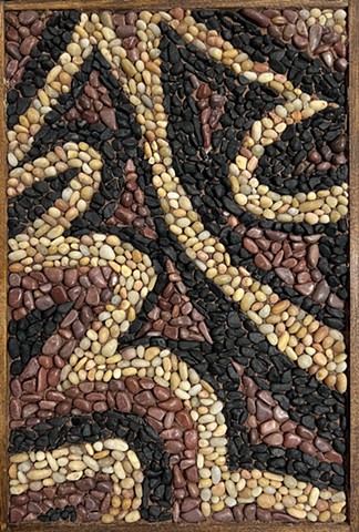 Pebble art, pebble mosaic, mosaics, David Chidgey, Tribal art