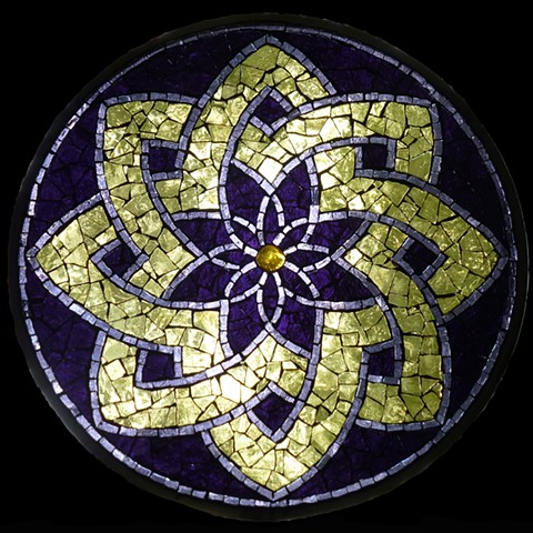 Stained Glass Mosaic Mandala by David Chidgey
