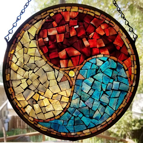 David Chidgey's stained glass mosaic mandala workshop