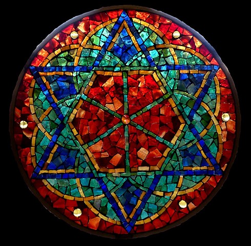 Stained and Art Glass Mosaic Mandalas Kaleidoscope by David Chidgey