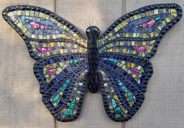 Mosaic Butterfly by David Chidgey. mosaics, iridescence, 