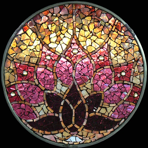 Stained Glass Mosaic Mandala Awakening by David Chidgey