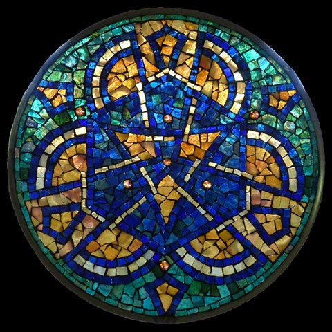 Mosaic Mandala Stained Glass Kaleidoscope by David Chidgey