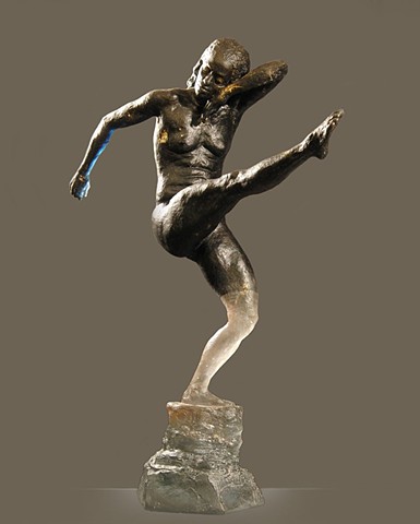 custom Portrait sculpture dancer glass contemporary art Garth Fagan Dance Natalie Rogers