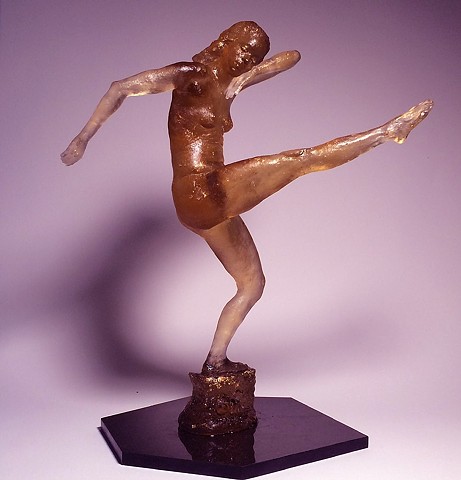 custom Portrait sculpture dancer glass contemporary art Garth Fagan Dance Natalie Rogers