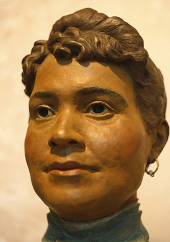 Fannie Barrier Williams with painted Panel
