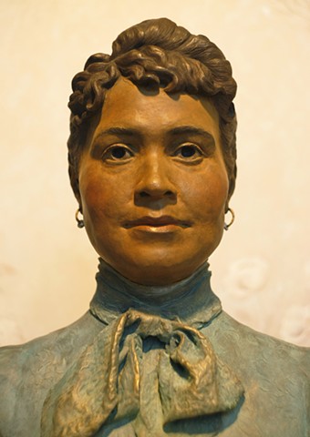 Fannie Barrier Williams with painted Panel