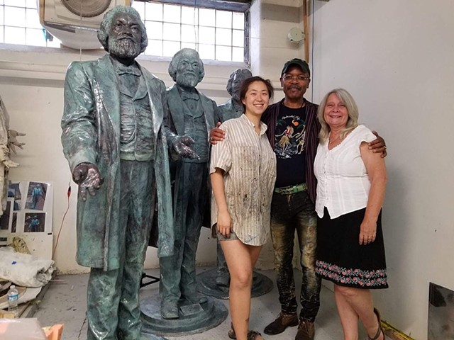 Artist with Director & Manager of the Bicentennial Frederick Douglass Project
