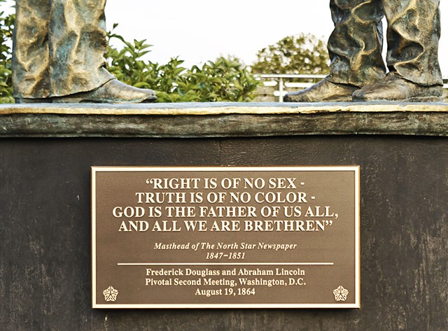 Plaque on "Salt of the Earth, Light of the World: Brotherhood" Pedestal