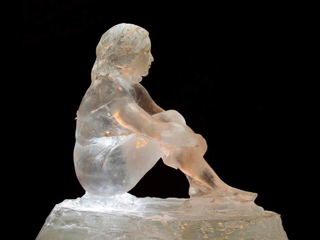 custom Portrait sculpture glass contemporary art