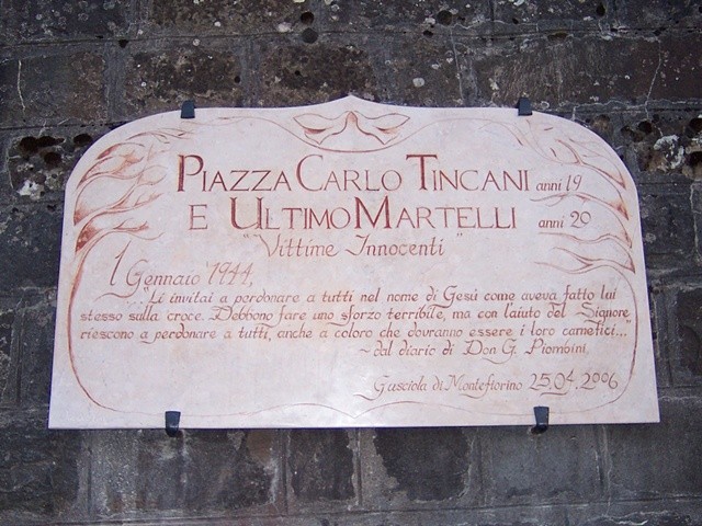 Piazza Tincani Memorial