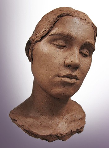 female bust terracotta