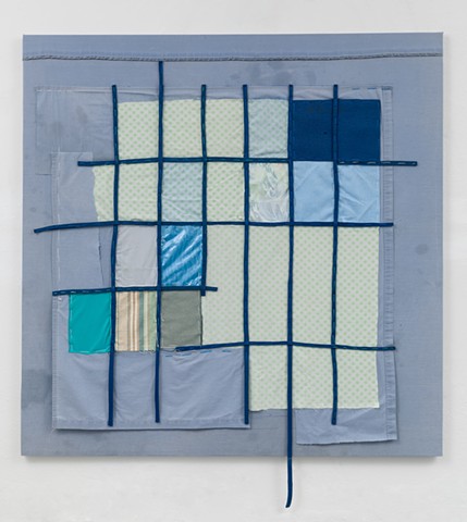 Sculpture, Drawing, Mixed Media, Found Object, Textile, Fiber Art, Craft, Fabric, Thread, String, Yarn, Wood, Wire, Color, Pattern, Texture, Sewn, Weave, Tapestry, Quilt, Art, Brooklyn, New York, Feminist, Labor-intensive, Woman, Meditative, Wrapped