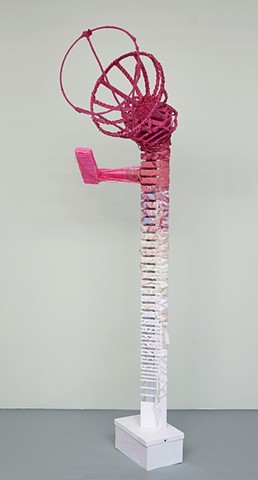 Sculpture, Mixed Media, Found Object, Textile, Fiber Art, Craft, Fabric, Thread, String, Yarn, Wood, Wire, Color, Pattern, Texture, Sewn, Weave, Tapestry, Quilt, Art, Brooklyn, New York, Feminist, Labor-intensive, Woman, Meditative, Wrapped