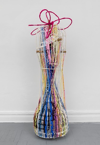 Sculpture, Drawing, Mixed Media, Found Object, Textile, Fiber Art, Craft, Fabric, Thread, String, Yarn, Wood, Wire, Color, Pattern, Texture, Sewn, Weave, Tapestry, Quilt, Art, Brooklyn, New York, Feminist, Labor-intensive, Woman, Meditative, Wrapped
