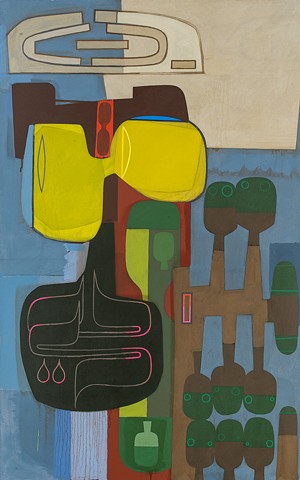 David Storey, "Yellow Jacket," 2012, 70"x38"