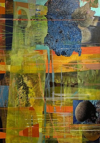 Carleen Sheehan, Cove Series (undertow) 2019, acrylic, gouache, mixed media on canvas, 48 x 34 in.