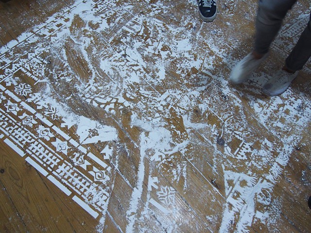 Kang Ya-Chu - Dirt Carpet #2 (Istanbul), 2017, plaster powder