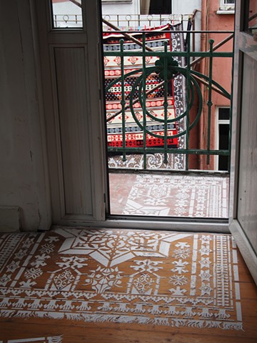 Kang Ya-Chu - Dirt Carpet #2 (Istanbul), 2017, plaster powder
