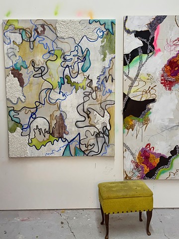 "Oceanside Break" – Original Mixed Media Painting by Suzie Collins