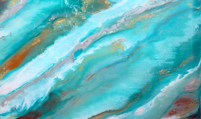 Ocean Breeze is an original custom painting created by emerging Dallas artist Suzie Collins