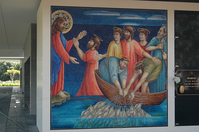 religious art, catholic art, christian art, Fremantle Mausoleum mosaic.