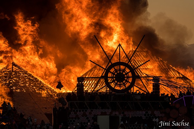 Catacomb of Veils, Burning Man, Burning Man 2016, Fire, Burn 