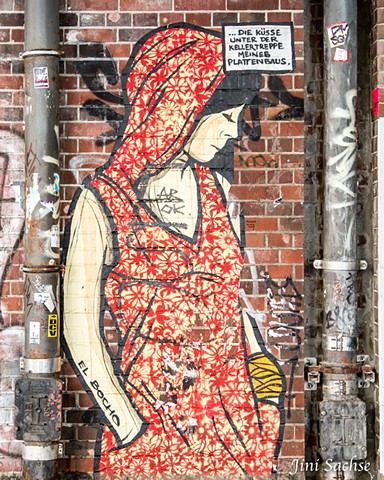 Berlin Street Art, Berlin, Street Art, Germany, Lady in Red