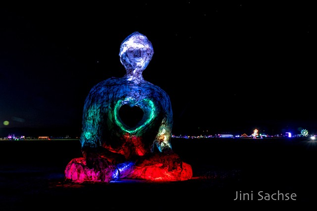 Open Hearted Meditator, Burning Man, Burning Man 2018, Burning Man Art, Swig Miller