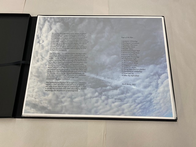 Pages of the Skies..., folio title page