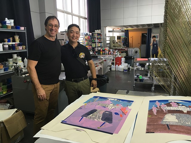 With Chen Jie at his studio Press Matter in Shanghai