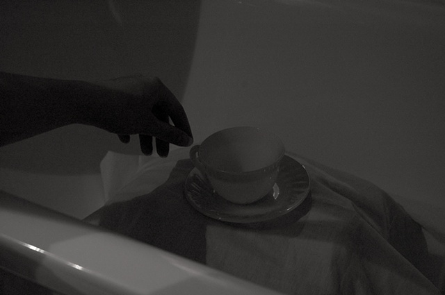 Cup (black&white with hand)