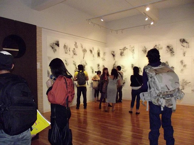 Reception at The University of Texas at Brownsville, Rustberg Gallery Exhibition. 