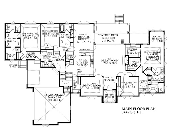 Houston -  In Law Suite Main Floor Plan 