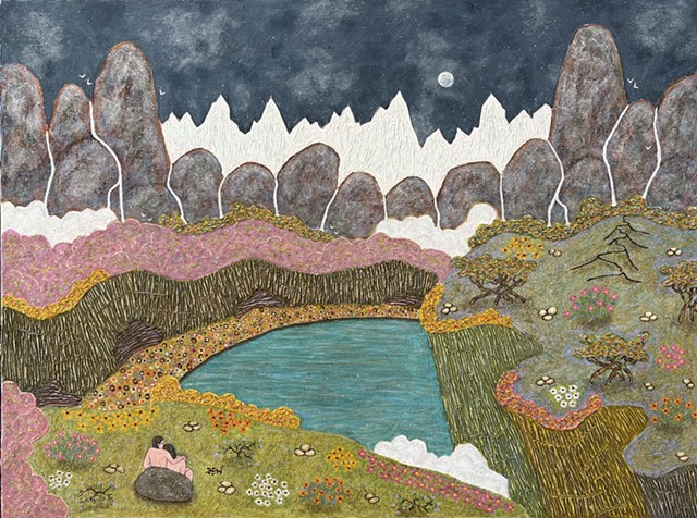 NUDE BATHERS AT THE FULL MOON