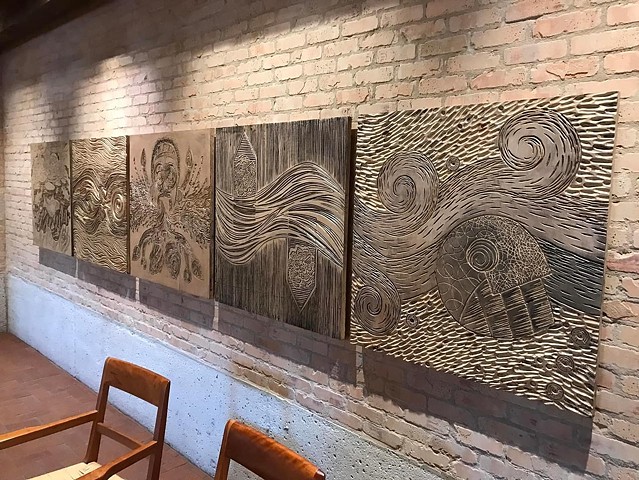 Wood Carving Installation 