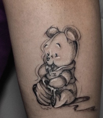 Winnie the Pooh tattoo Calgary Strange World Tattoo