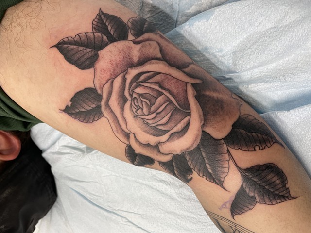 Realistic Rose on Bicep