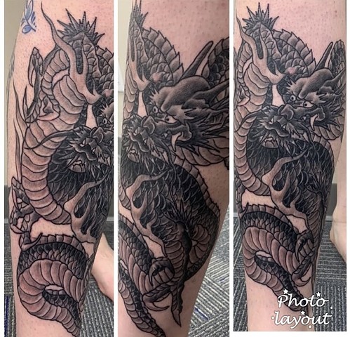 Japanese dragon tattoo strange world tattoo Calgary 