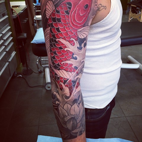 Koi fish tattoo sleeve 