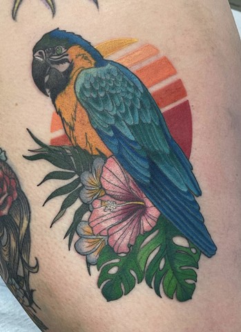 parrot tattoo Calgary, Alberta Canada Strange World Tattoo 