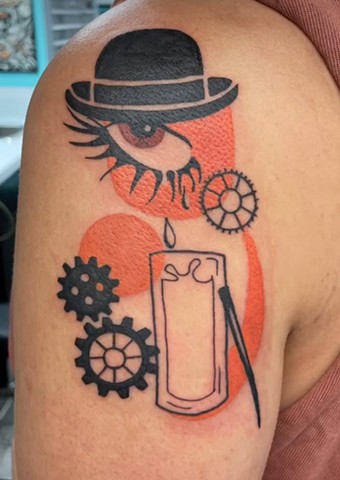 Clockwork orange movie tattoo Calgary tattoos strange world tattoo 